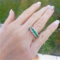 Anillo Valentina Callegher Mujer in Oro blanco Smeraldo 1.37 Ct 5630 SSM - 5630 SSM